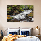 Cascading Autumn Waterfall Wall Art