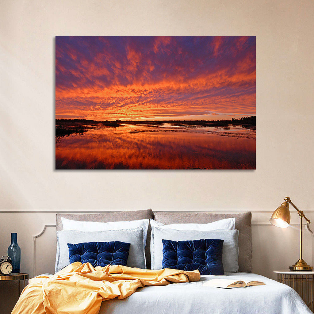 Louisiana Wetland Sunset Wall Art
