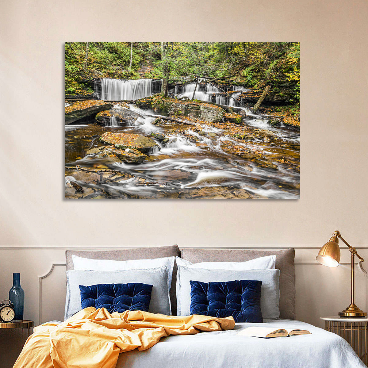 Delaware Falls Wall Art in a room, landscape