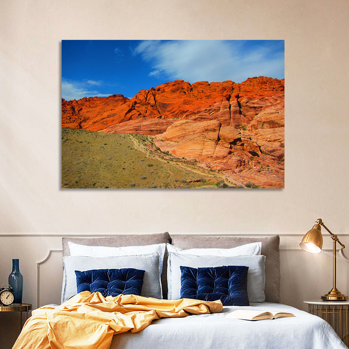 Red Rock Canyon Trail Wall Art in a room, landscape