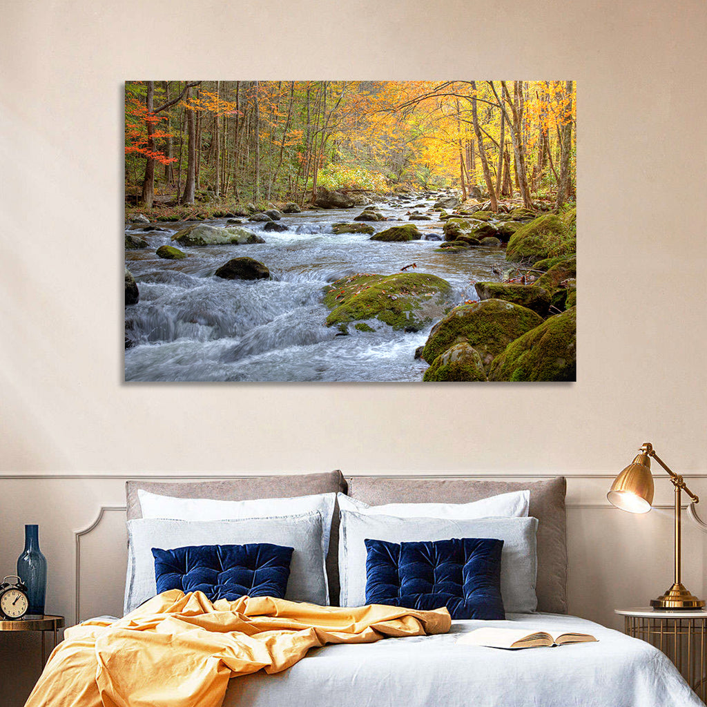 Autumn Mountain Stream Wall Art