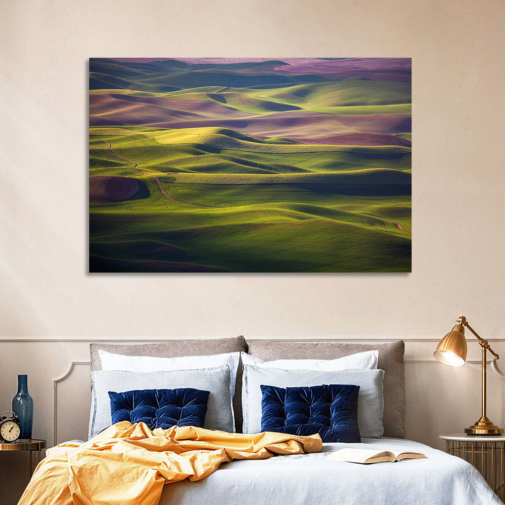 Palouse Farmland at Golden Hour Wall Art