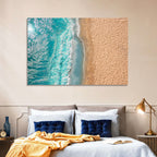 Turquoise Coastline Aerial Wall Art