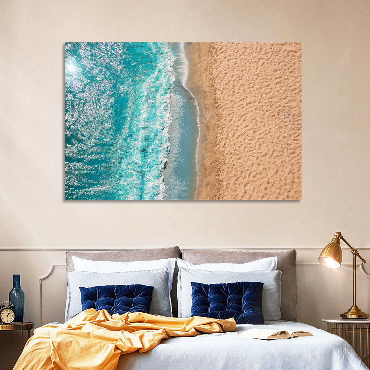 Turquoise Coastline Aerial Wall Art