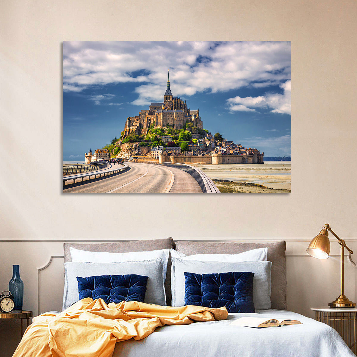 Mont Saint-michel at Low Tide Wall Art