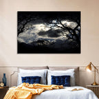 Storm Clouds Over Silhouetted Trees Wall Art