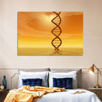 Dna Helix at Sunset Wall Art