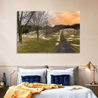 Roscoe Conkling Park Winter Path Wall Art