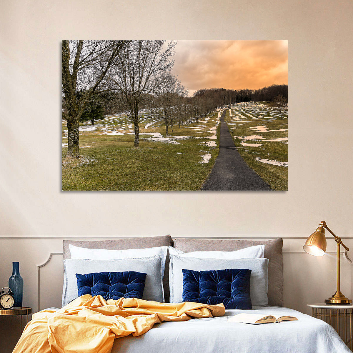 Roscoe Conkling Park Winter Path Wall Art