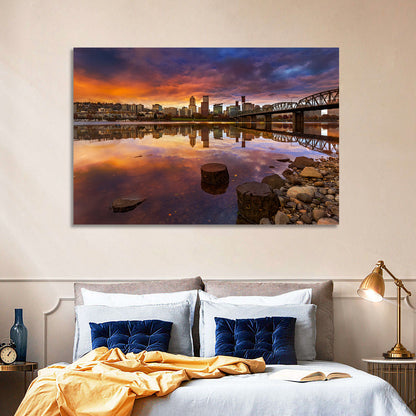 Portland Downtown Skyline Wall Art