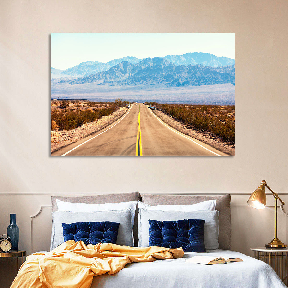 Mojave Desert Route 66 Wall Art in a room, landscape