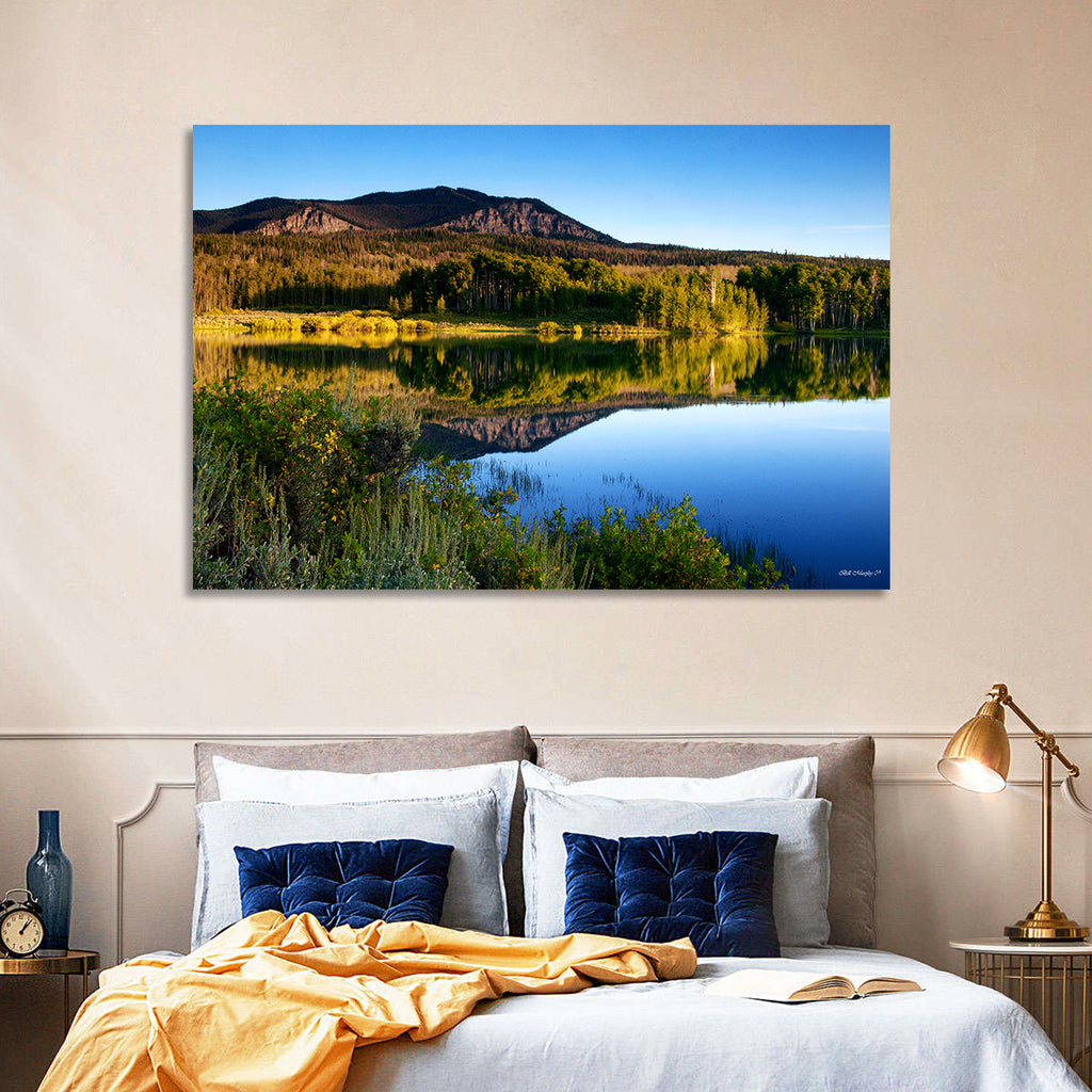 Golden Hour Mountain Lake Wall Art