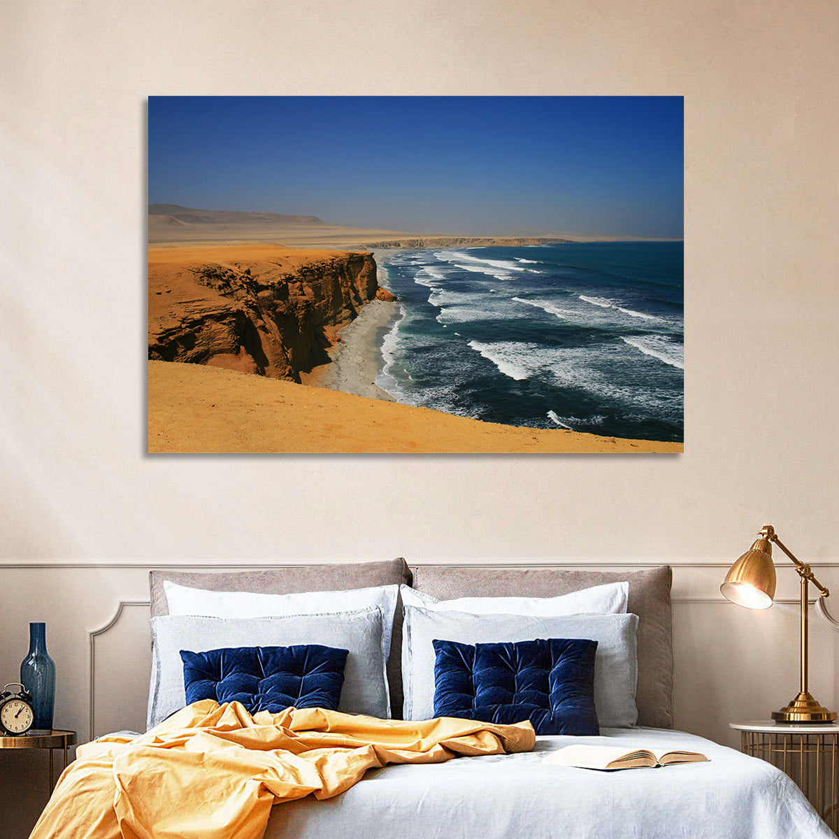 Red Cliffs of Paracas Wall Art in a room, landscape