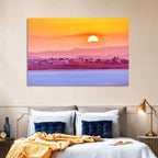 Golden Salt Lake Sunset Wall Art