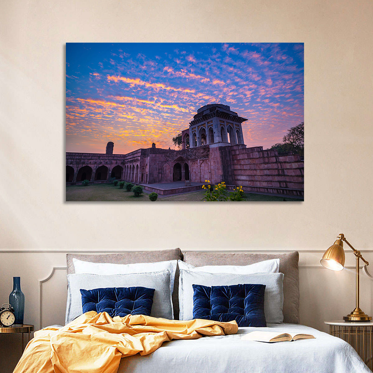Ashrafi Mahal Sunset Wall Art in a room, landscape