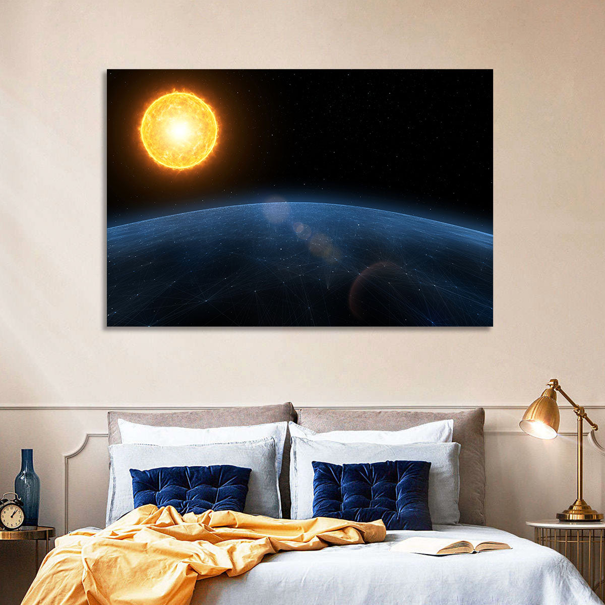 Alien Planet and Sun Wall Art