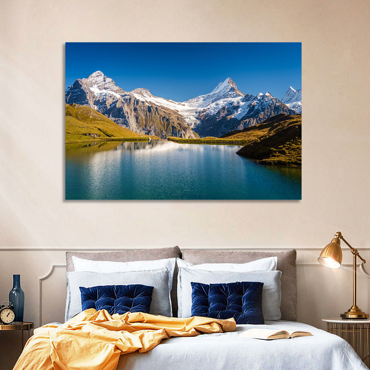 Bachalpsee Mountain Reflection Wall Art in a room, landscape