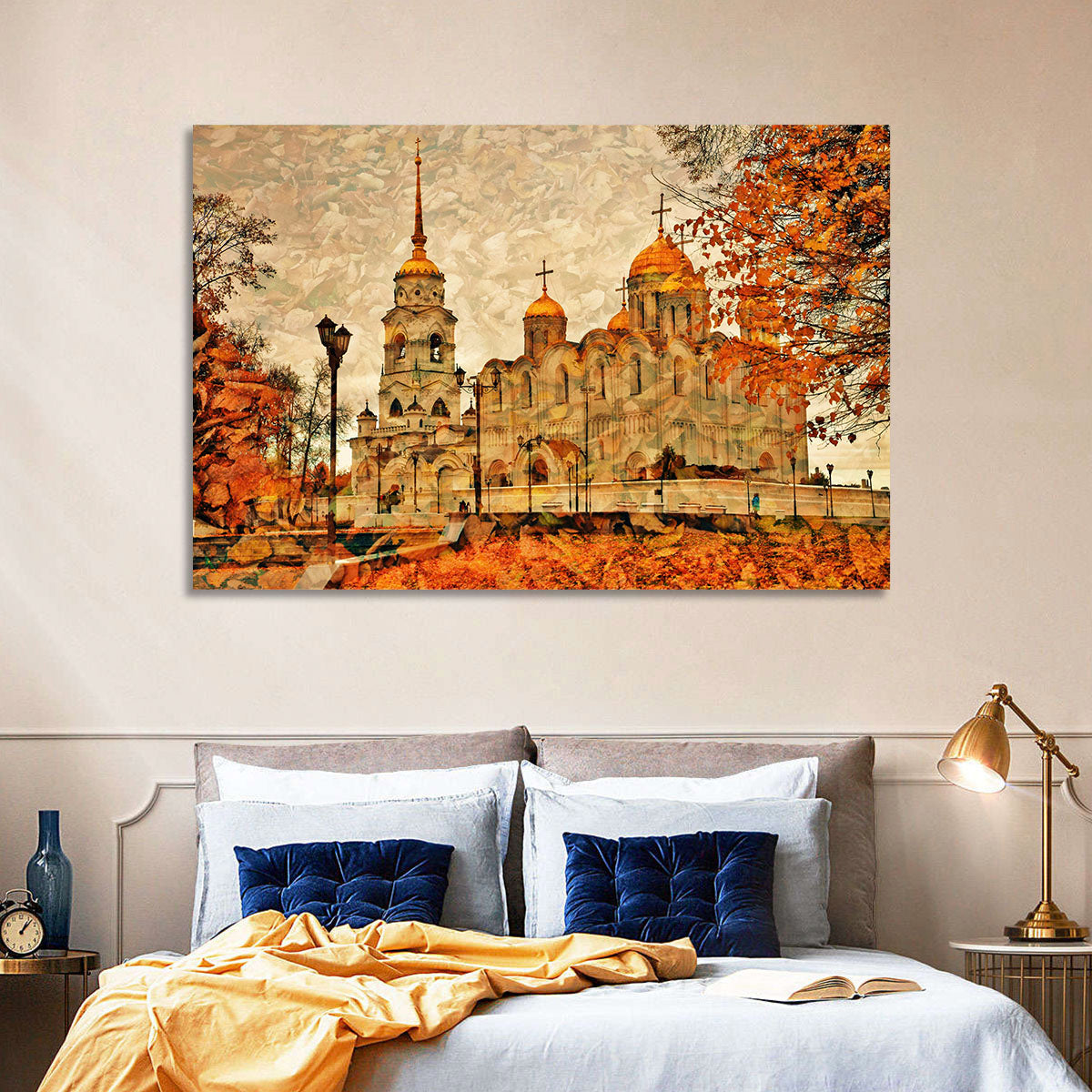 Dormition Cathedral Vladimir Wall Art in a room, landscape