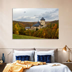 Karlštejn Castle in Autumn Forest Wall Art