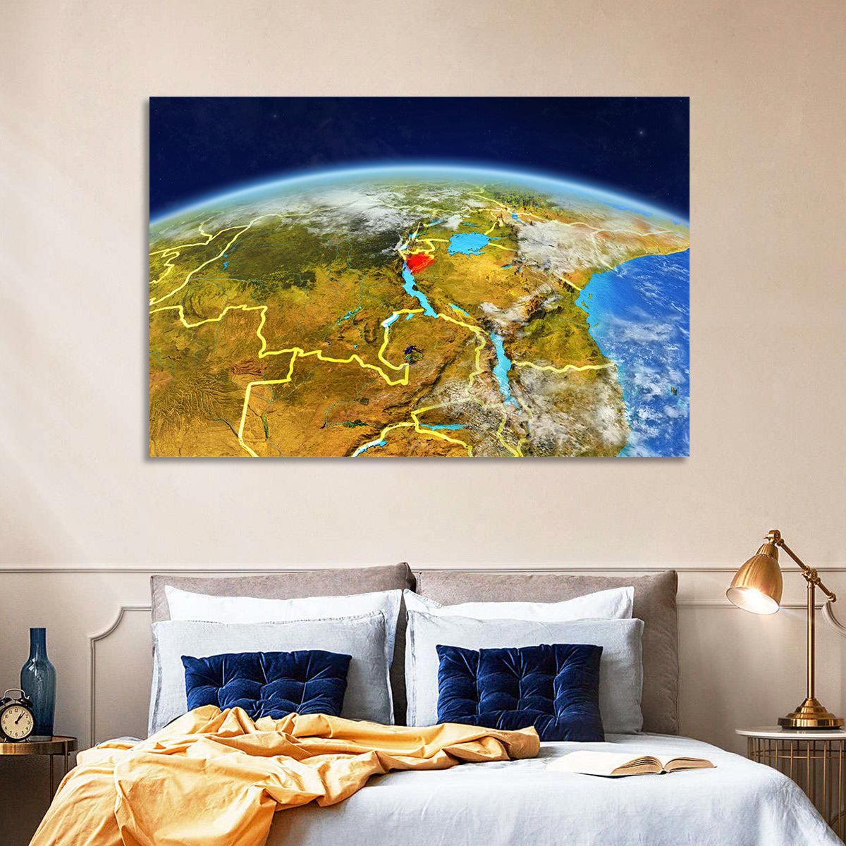 East Africa Great Lakes from Space Wall Art