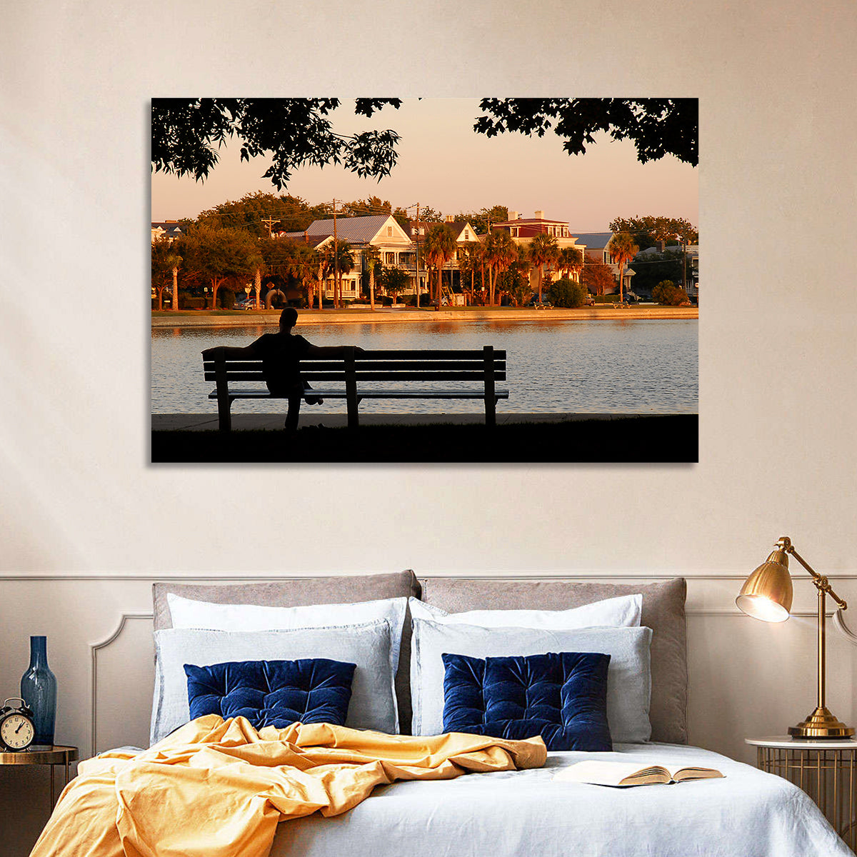 Colonial Lake, Charleston Wall Art in a room, landscape