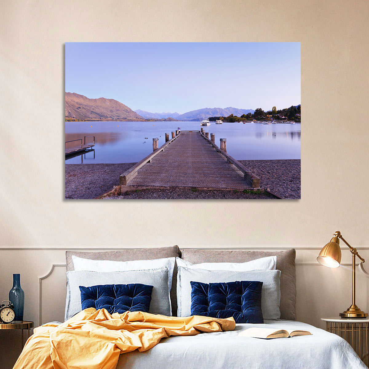 Wanaka Pier at Twilight Wall Art in a room, landscape