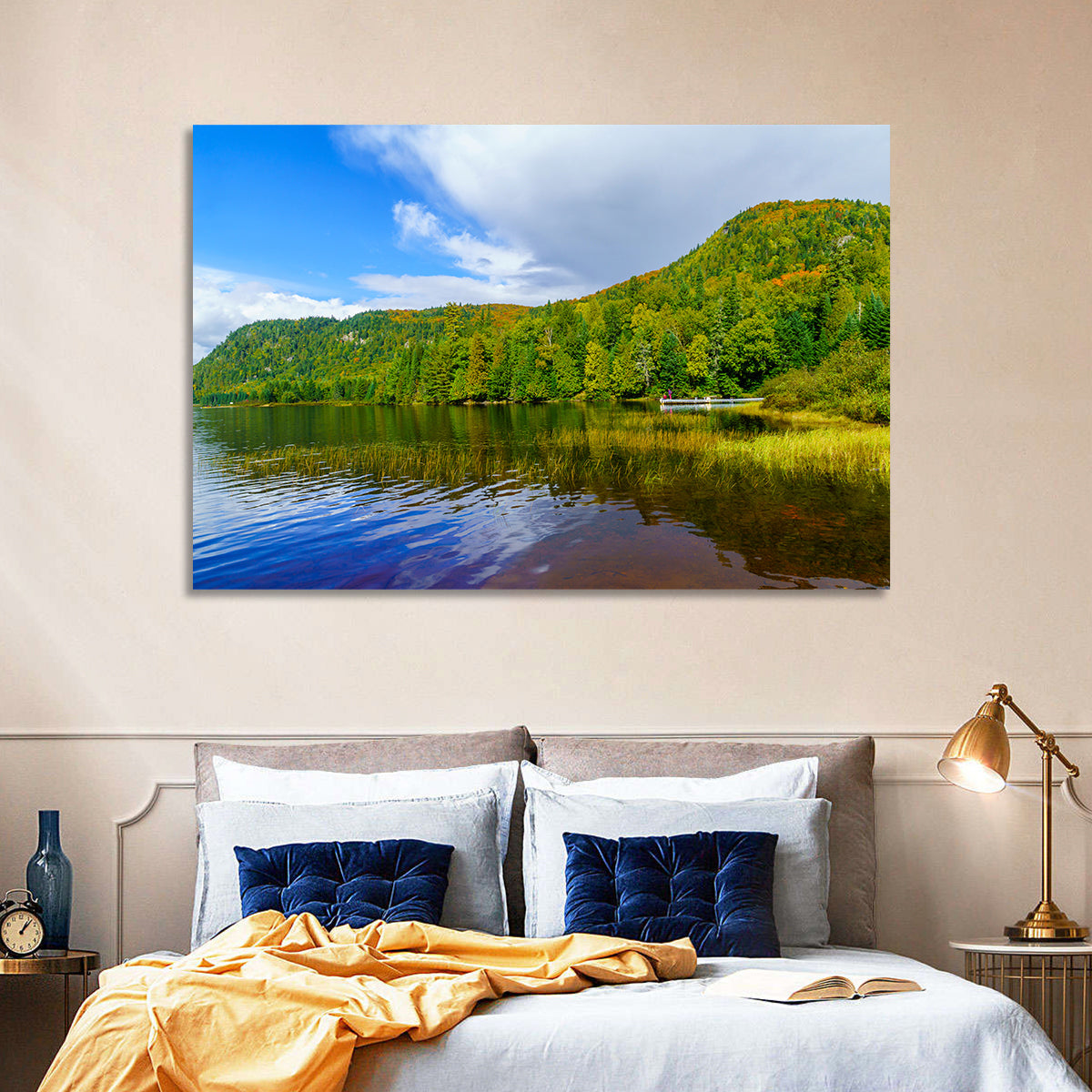 Monroe Lake Wall Art in a room, landscape