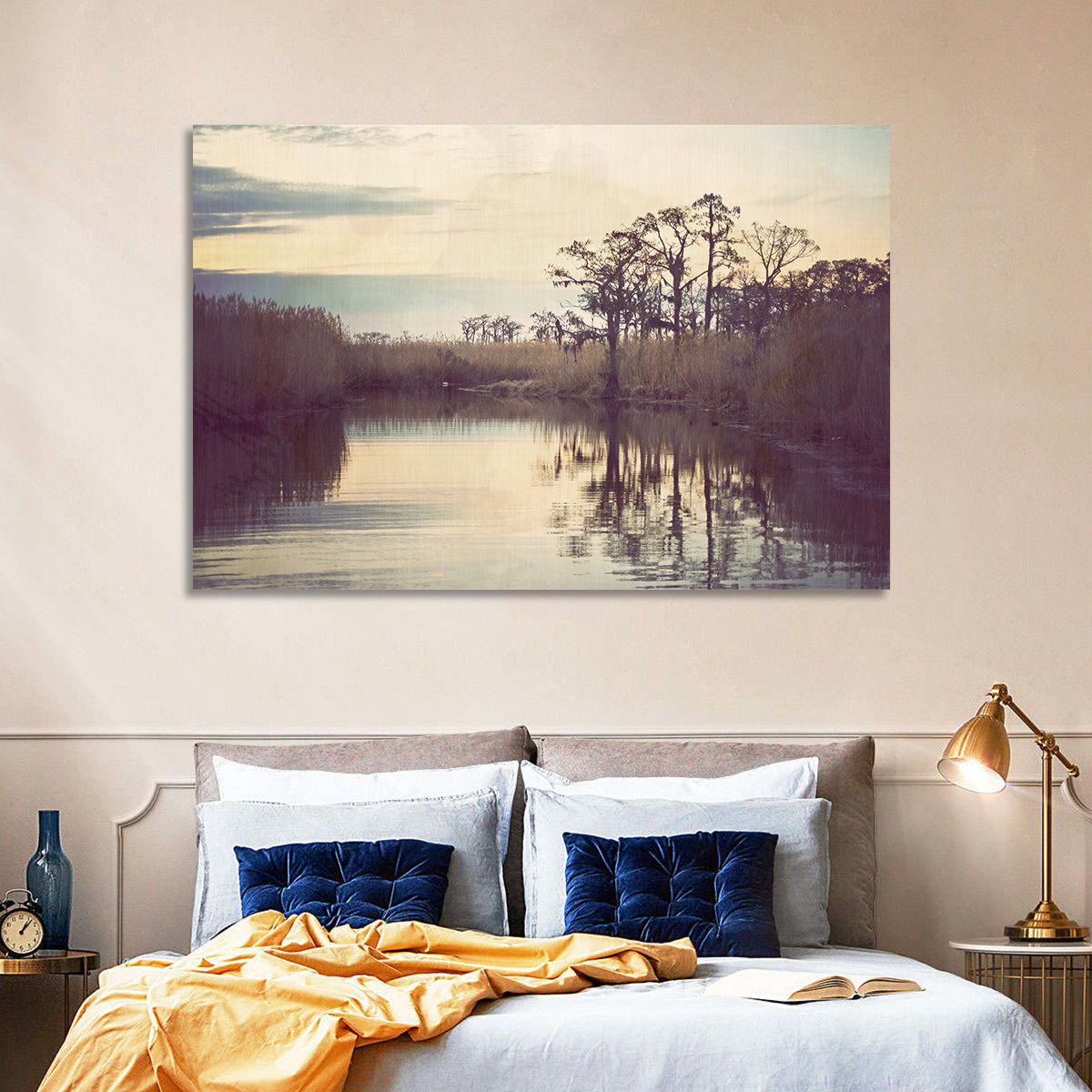 Louisiana Cypress Swamp at Dusk Wall Art