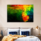 Dynamic Ink Plumes Abstract Wall Art
