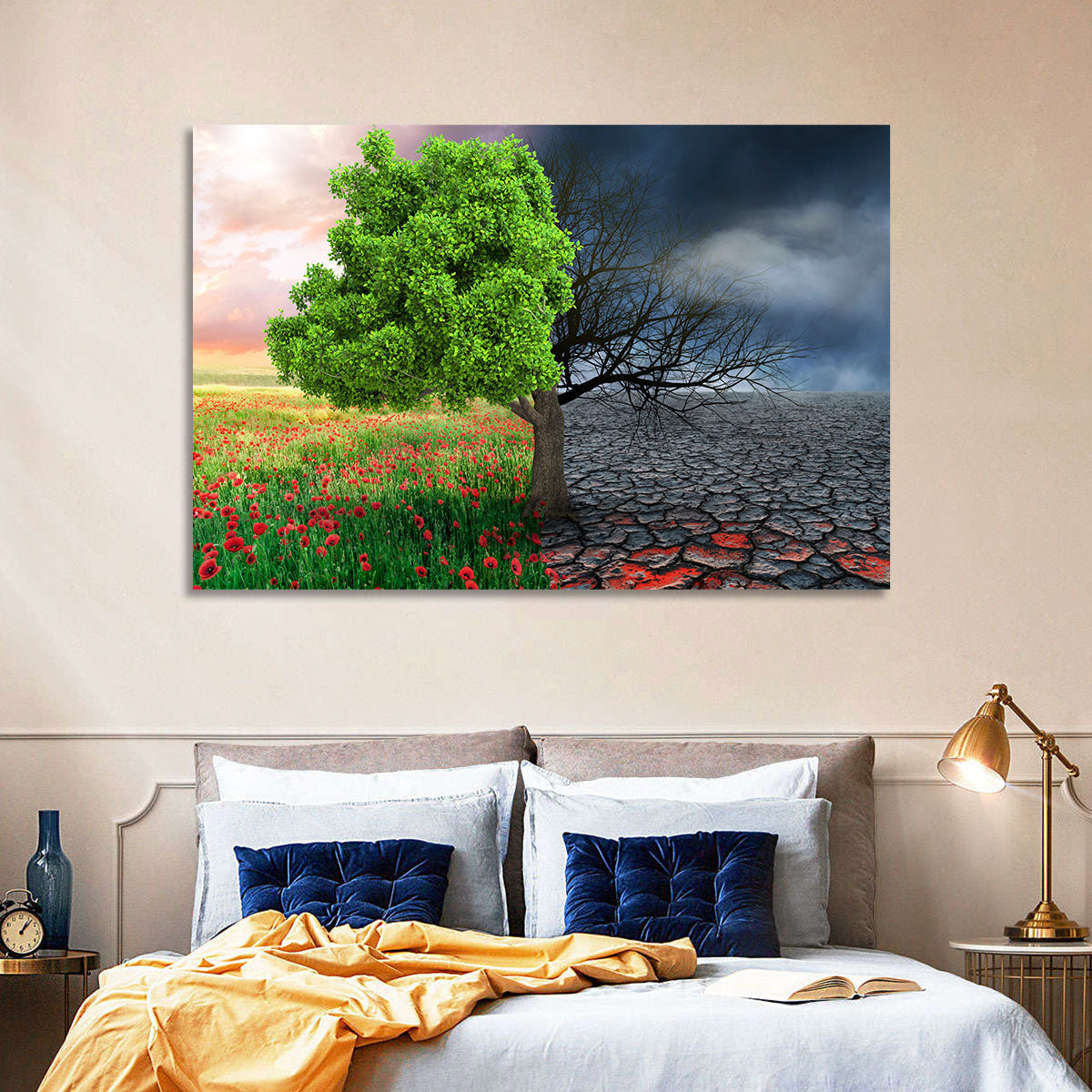 Split Climate Landscape Wall Art