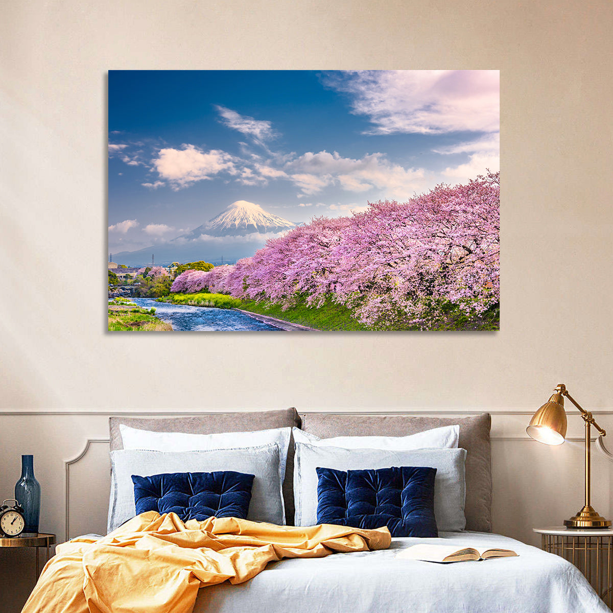 Mount Fuji Cherry Blossoms Wall Art