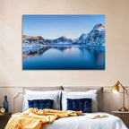 Snowy Lofoten Reflection Wall Art