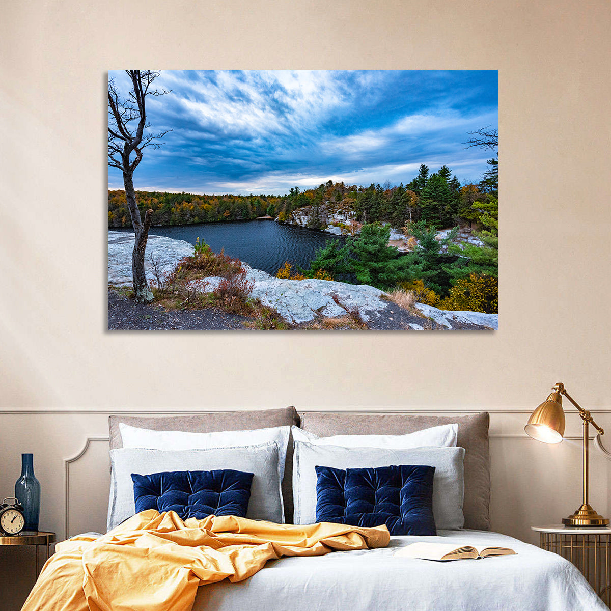 Lake Minnewaska Vista Wall Art in a room, landscape