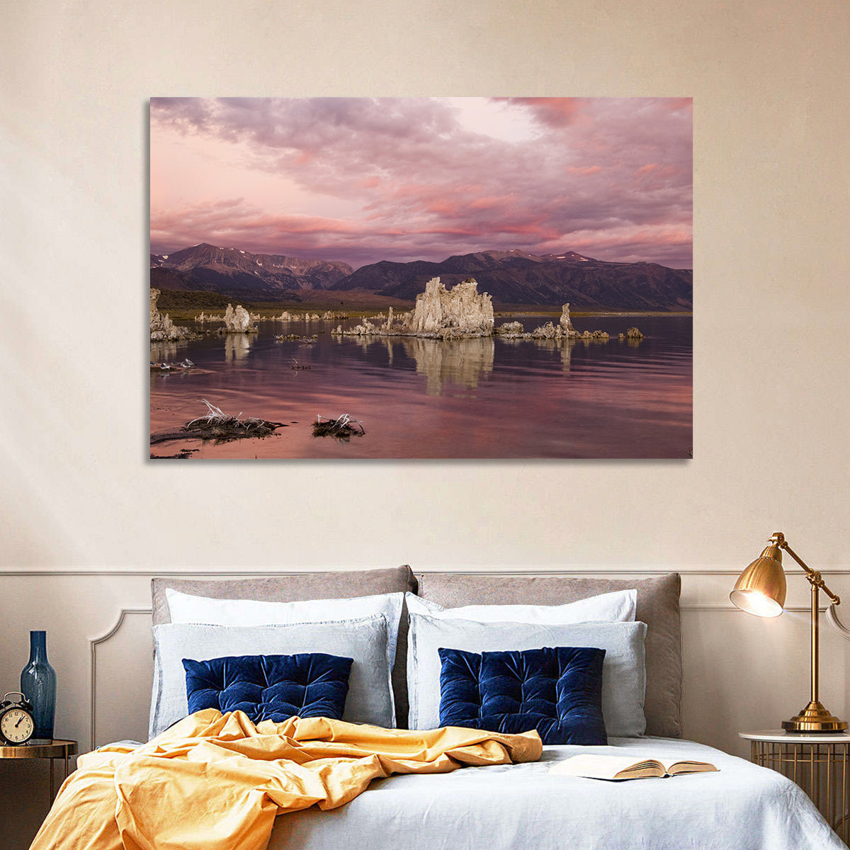 Mono Lake Sunset, Owens Valley Wall Art in a room, landscape