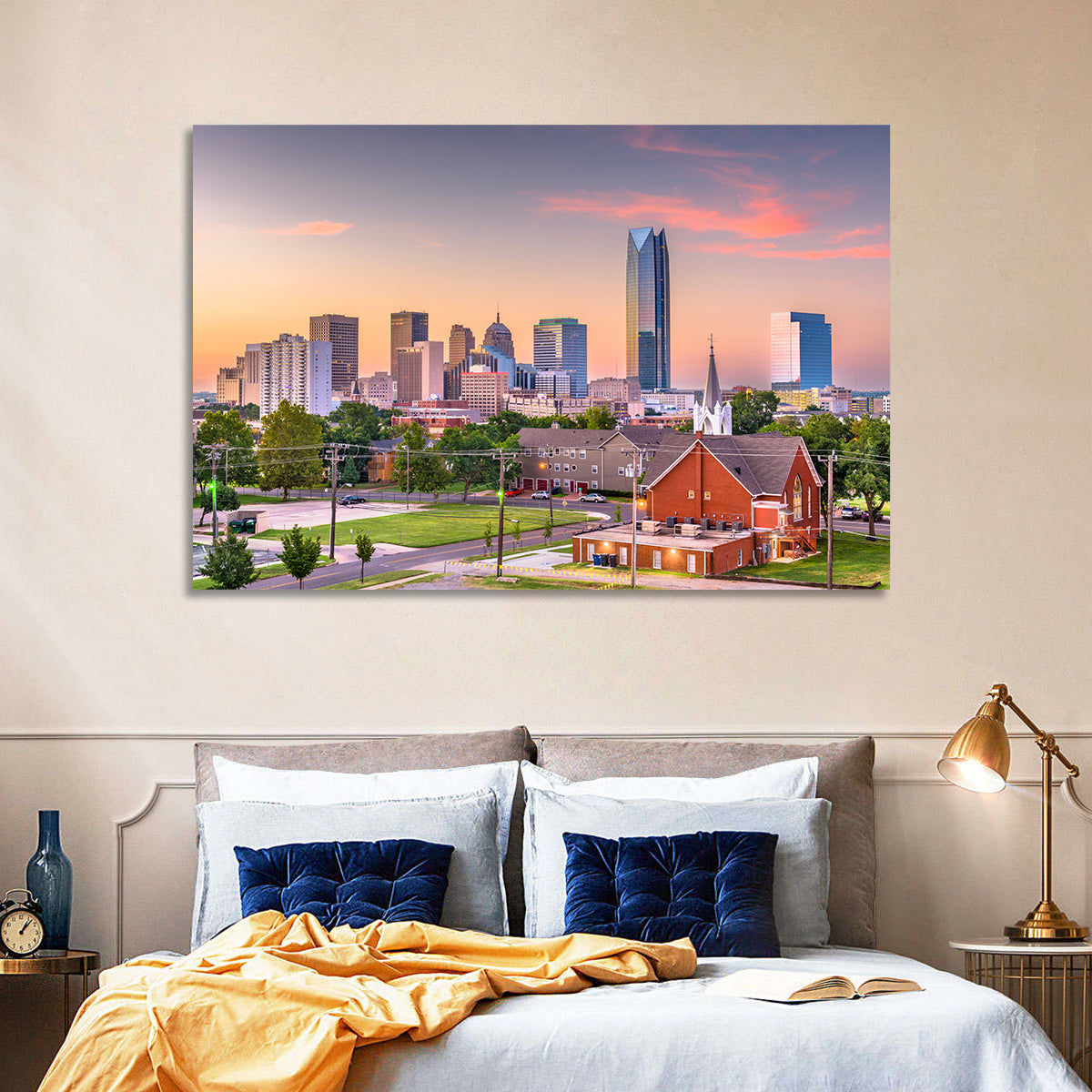 Oklahoma City Golden Hour Skyline Wall Art