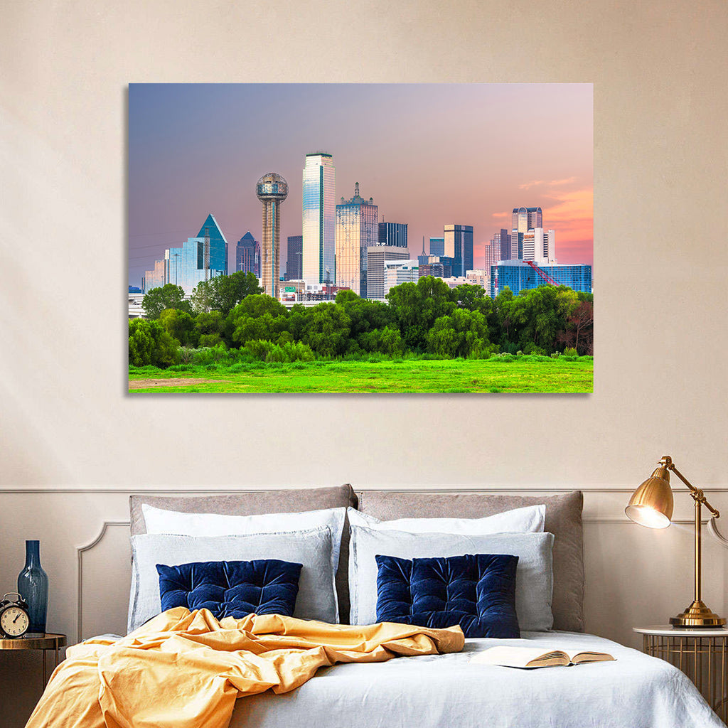 Dallas Golden Hour Skyline Wall Art