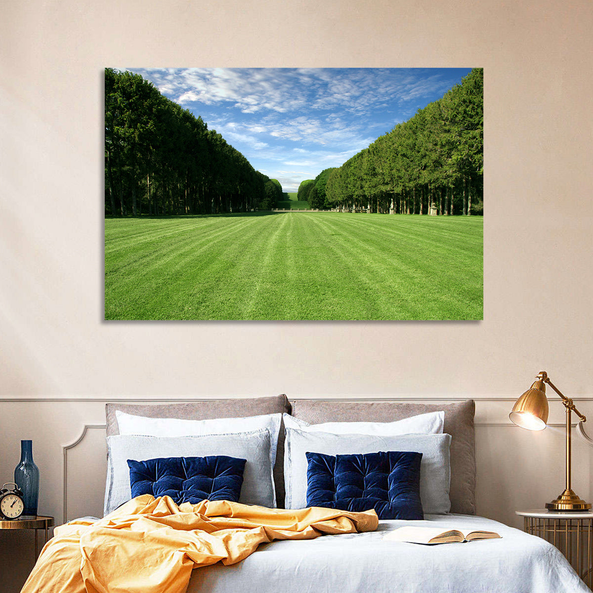 Tree-lined Manicured Lawn Wall Art