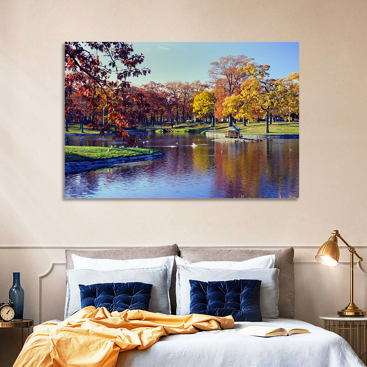 Deering Oaks Autumn Pond Wall Art