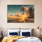 Golden Hour Palm Beach Sunset Wall Art