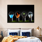 Elemental Light Bulbs Wall Art