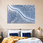 Winding Snowy Forest Road Wall Art