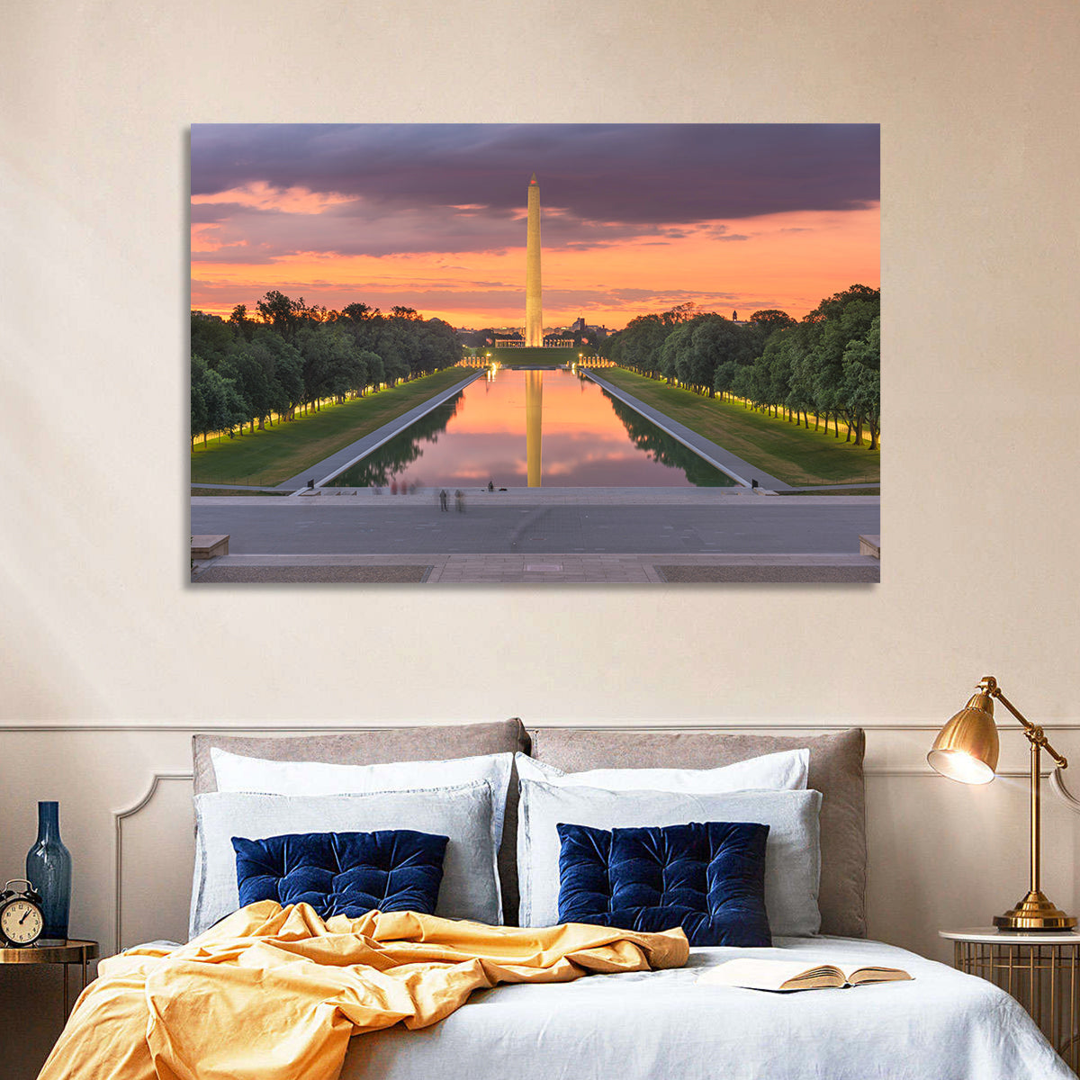 Washington Monument at Dusk Wall Art