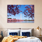 Washington Monument with Cherry Blossoms Wall Art