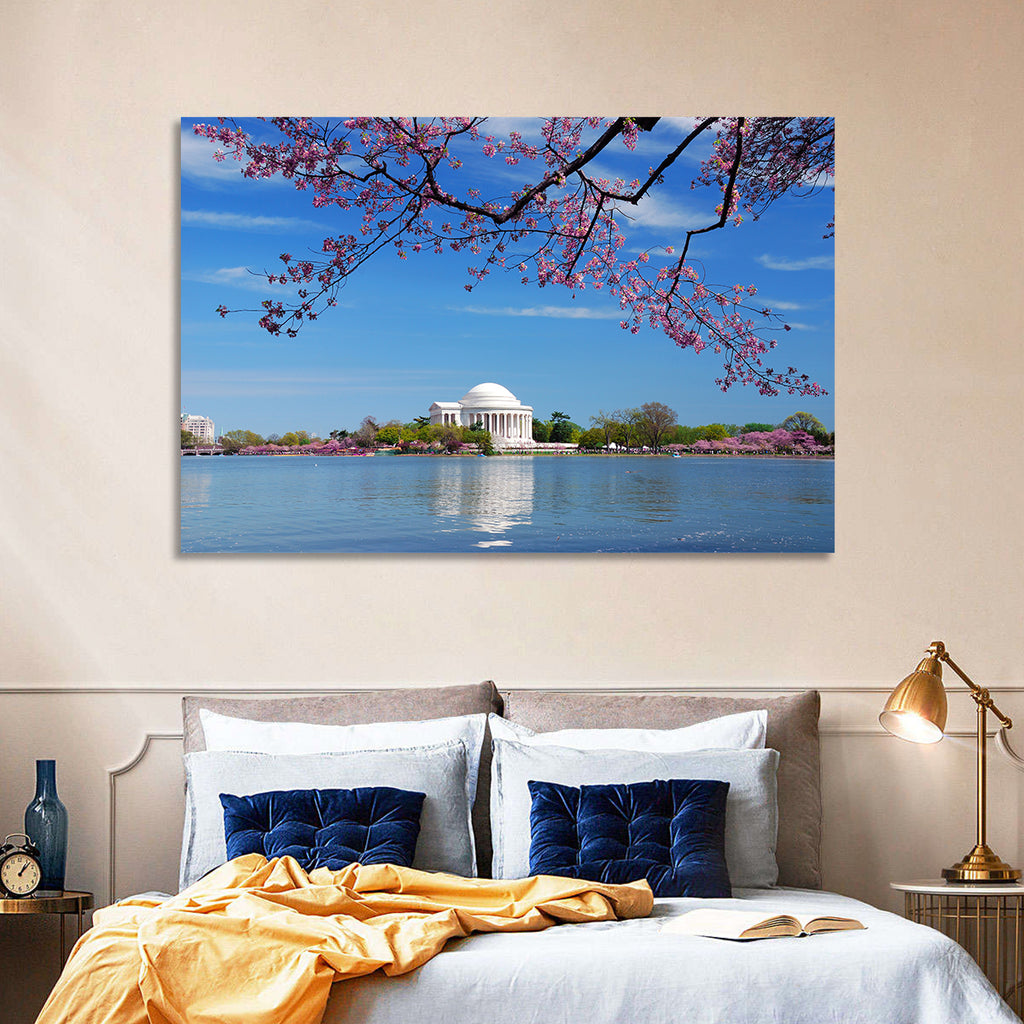 Thomas Jefferson Memorial with Cherry Blossoms Wall Art
