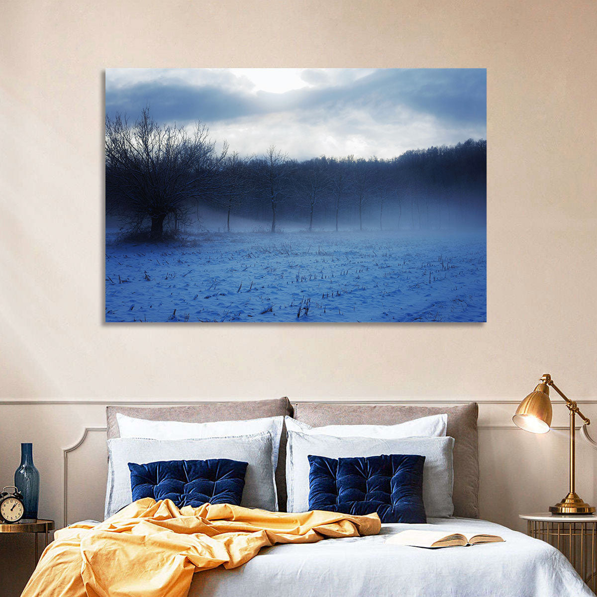 Snowy Italian Countryside Wall Art