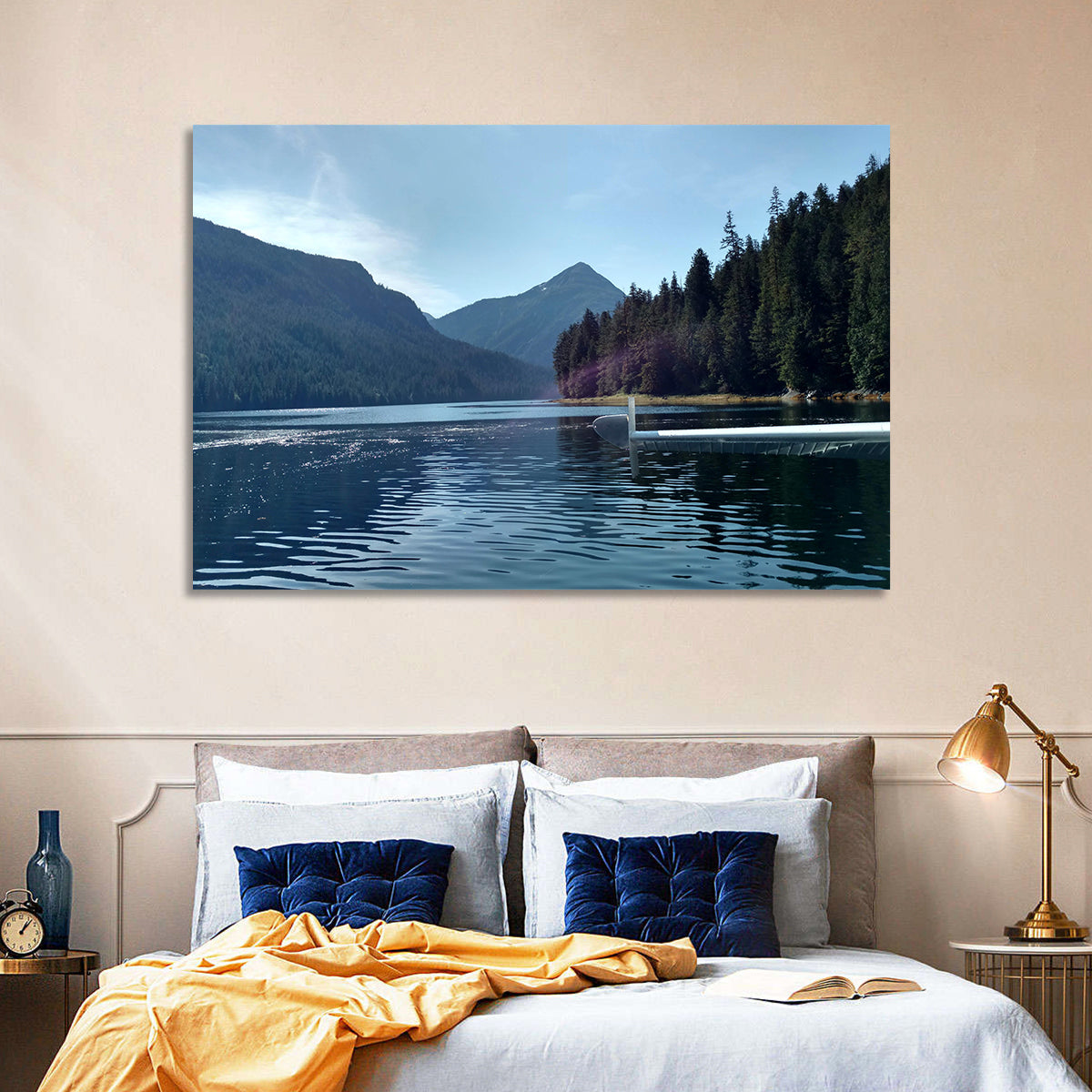 Tongass National Forest Seaplane View Wall Art in a room, landscape