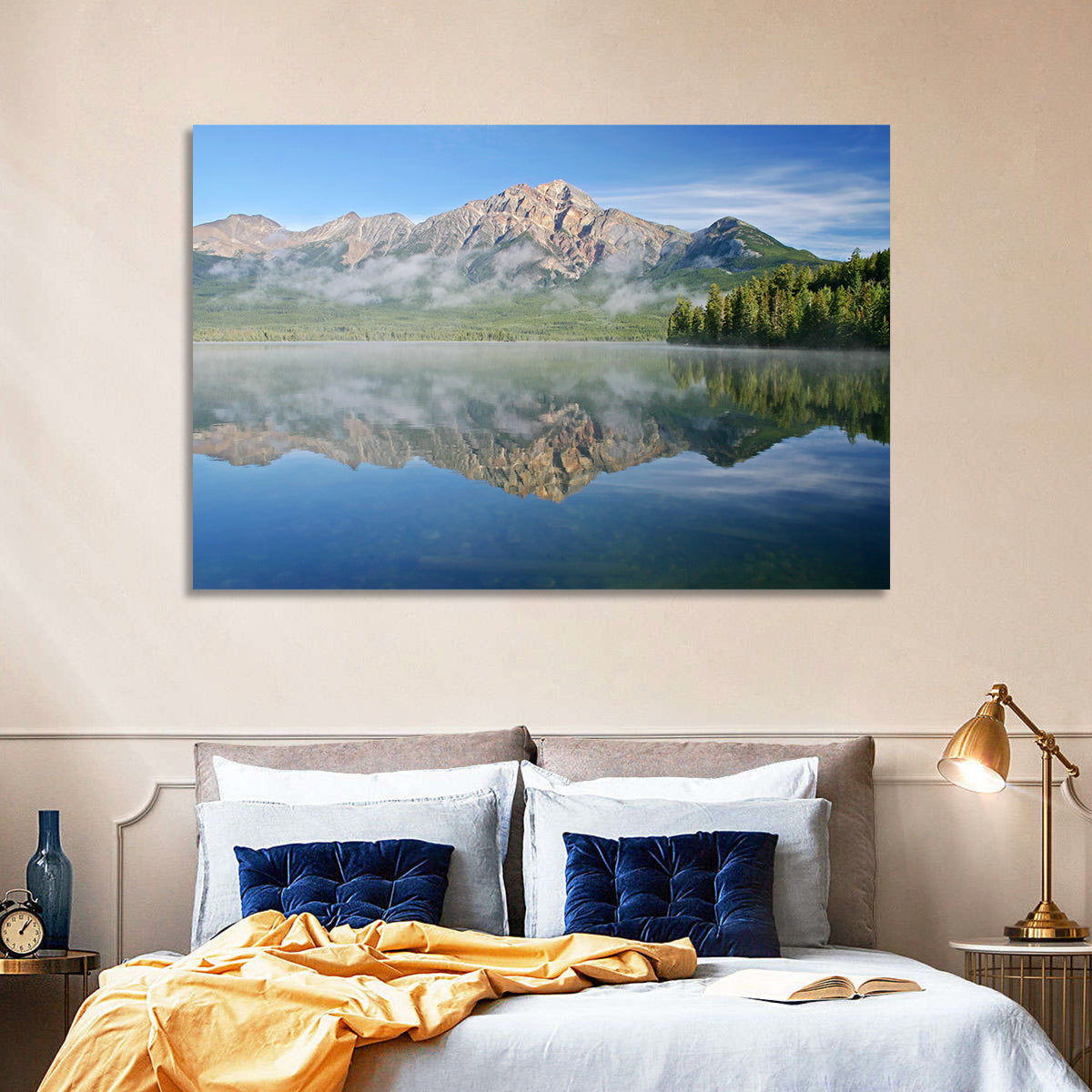 Pyramid Mountain Reflection Wall Art