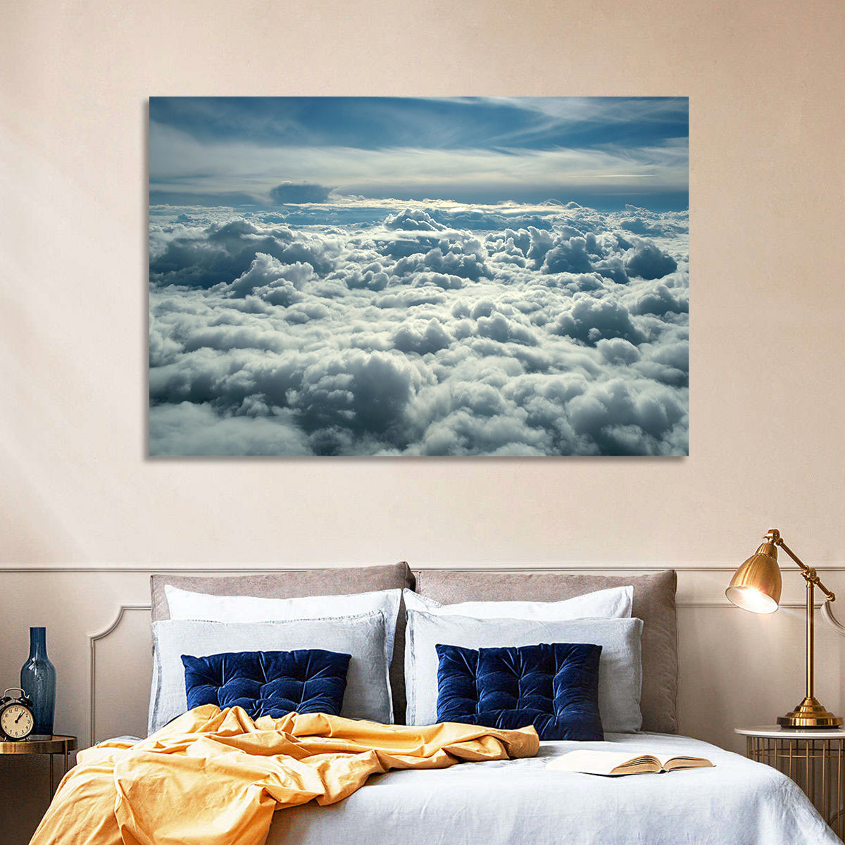 Aerial View Above Clouds Wall Art