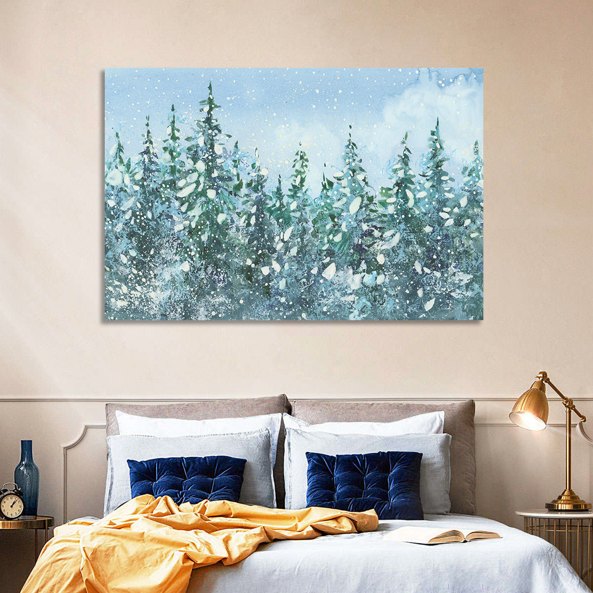 Snowy Spruce Forest Wall Art