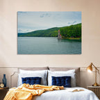 Otsego Lake View with Stone Tower Wall Art